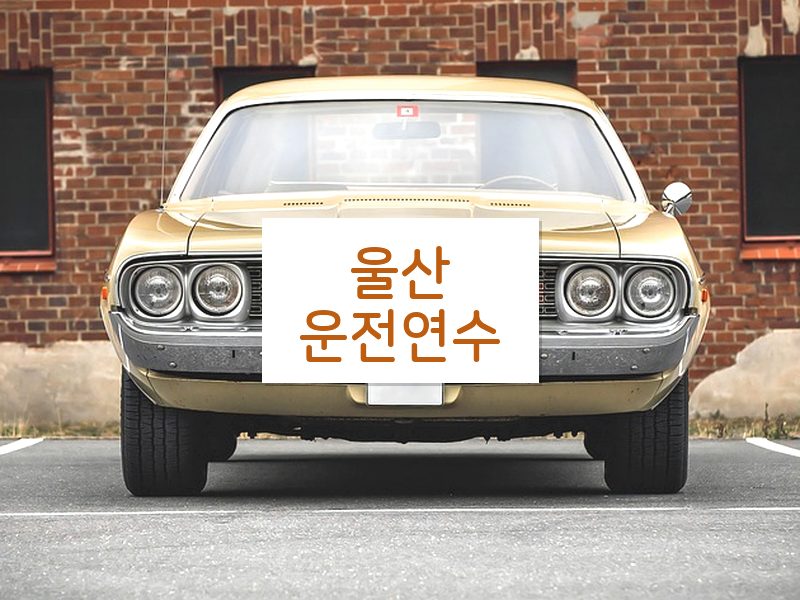 울산운전연수 후기